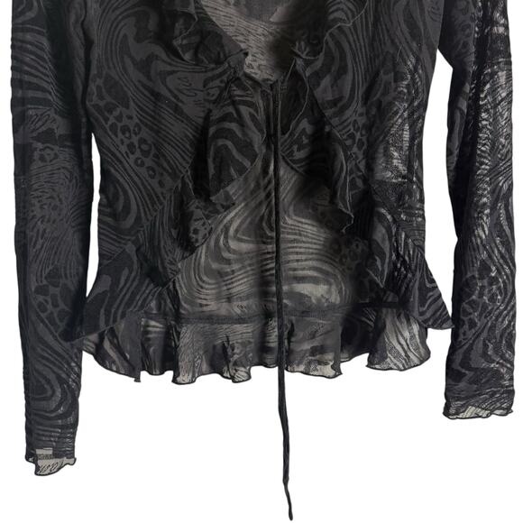 I.AM.GIA Annihya Pant Amina Top Black Animal Print Burnout Sexy 2 Piece Set S - Picture 15 of 16